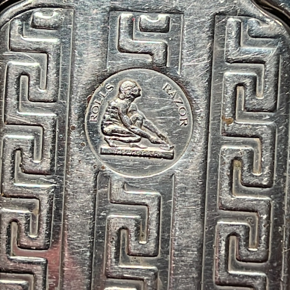 Vintage Silver and Blue Rolls Razor Case - Picture 9 of 13
